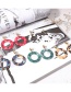 Fashion Multi-color Circular Ring Shape Decorated Earrings