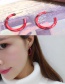 Fashion Red Circular Ring Shape Decorated Earrings