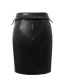 Fashion Black Zipper Decorated Skirt