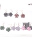 Fashion Pink Flower Pendant Decorated Long Earrings