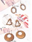 Fashion Coffee Round Shape Decorated Hollow Out Earrings