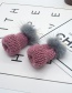 Fashion Gray Hat Shape Decorated Simple Earrings