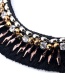 Vintage Black Diamond Decorated Hand-woven Necklace