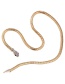 Vintage Gold Color Snake Shape Design Long Necklace
