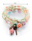 Vintage White Flower&tassel Decorated Multi-layer Beads Bracelet