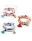 Vintage Light Orange Circular Ring&tassel Decorated Beads Bracelet