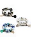 Vintage Blue Circular Ring&tassel Decorated Beads Bracelet