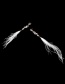 Trendy White Feather Pendant Decorated Long Earrings