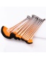Fashion Orange Sector Shape Decorated Cosmetic Brush(10pcs)