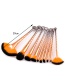 Fashion Orange Sector Shape Decorated Cosmetic Brush(10pcs)