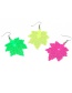 Fashion Yellow Leaf Shape Design Hollow Out Earrings