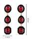 Exaggerated Red Geometric Shape Gemstone Decorated Earrings