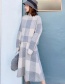 Fashion Gray+white Grid Pattern Decorated Dress Suits