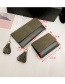 Fashion Gray Pure Color Decorated Wallet