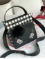 Fashion Black Flower Pattern Decorated Shoulder Bag