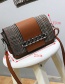 Fashion Brown Grid Pattern Decorated Shoulder Bag