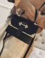 Fashion Navy Button Decorated Shoulder Bag