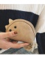 Fashion Khaki Mouse Shape Decorated Wallet