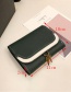 Fashion Black Color Matching Decorated Wallet