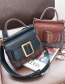 Fashion Coffee Button Decorated Shoulder Bag