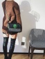 Fashion Green+black Pom Ball Decorated Shoulder Bag