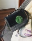 Fashion Green+black Pom Ball Decorated Shoulder Bag