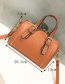 Fashion Brown Pure Color Decorated Pillow Shape Bag