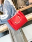 Fashion Gray Pure Color Decorated Handbag(2pcs)