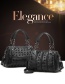 Fashion Black Rivet Decorated Simple Shoulder Bag
