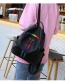 Fashion Black Double Layer Zippers Design Backpack