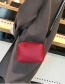 Fashion Red Pure Color Decorated Shoulder Bag(2pcs)