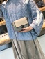 Fashion Gray Square Shape Design Pure Color Shoulder Bag