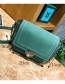 Fashion Green Square Shape Design Pure Color Shoulder Bag