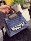 Fashion Blue Letter Pattern Decorated Handbag(2pcs)