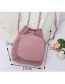 Vintage Pink Pure Color Decorated Simple Backpack