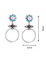 Fashion Silver Color Circular Ring Decorated Simple Earrings
