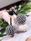 Fashion White+black Balls Shape Design Beads Earrings