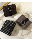 Fashion Black Grid Pattern Decorated Square Shape Bag