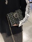 Fashion Khaki Grid Pattern Decorated Square Shape Bag