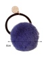 Lovely Sapphire Blue Fuzzy Ball Decorated Pure Color Hair Band