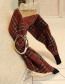 Lovely Claret Red Grid Pattern Decorated Bowknot Design Hair Hoop
