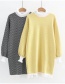 Fashion Yellow Tassel Decorated Long Sleeves Long Sweater