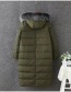 Fashion Black Zippers Decorated Thicken Long Down Coat