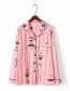 Fashion Pink Lamps Pattern Decorated Simple Pajamas