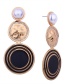 Fashion White Round Shape Decorated Long Pearl Earrings