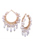 Fashion Gold Color Pearls Decorated Pure Color Earrings