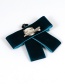 Trendy Navy Cross Shape Decorated Bowknot Brooch
