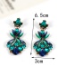 Fashion Blue Geometric Shape Diamond Decorated Earrings