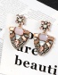 Fashion Champagne Geometric Shape Diamond Decorated Earrings
