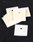 Fashion White Square Shape Design Simple Card(100pcs)